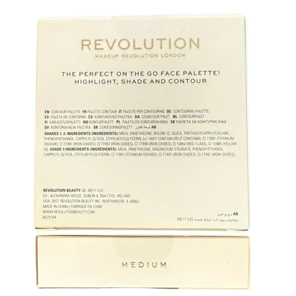 Makeup Revolution Contour Kit Powder Compact – Shade Medium NEW in box